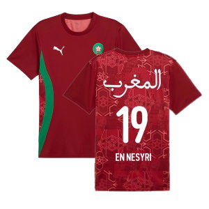 2024-2025 Morocco Prematch SS Jersey (Red) (En Nesyri 19)