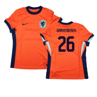 2024-2025 Netherlands Home Shirt (Womens) (Gravenberch 26)