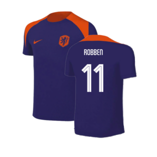 2024-2025 Netherlands Strike Training Shirt (Blue) - Kids (Robben 11)