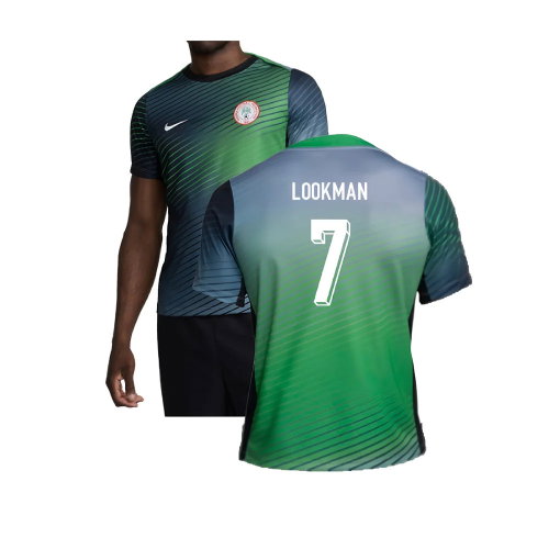 2024-2025 Nigeria Pre-Match Training Shirt (Cool Grey) (Lookman 7)