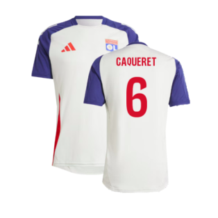 2024-2025 Olympique Lyon Training Jersey (White Tint) (Caqueret 6)