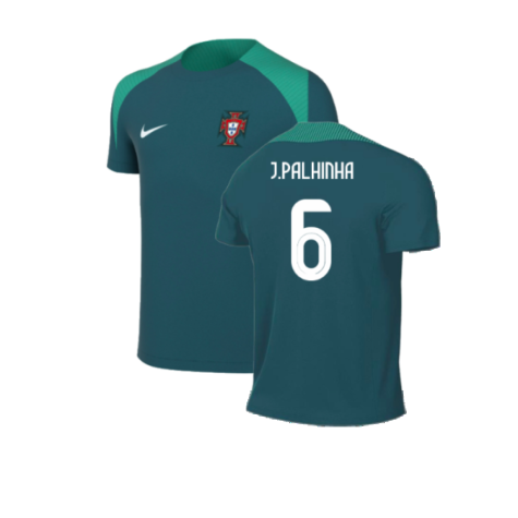 2024-2025 Portugal Dri-FIT Strike Training Shirt (Green) - Kids (J.Palhinha 6)