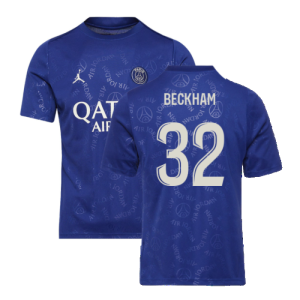 2024-2025 PSG Academy Pro Fourth Pre-Match Top (Blue) (Beckham 32)