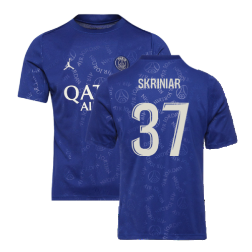 2024-2025 PSG Academy Pro Fourth Pre-Match Top (Blue) (Skriniar 37)