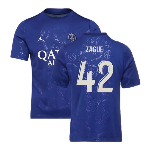 2024-2025 PSG Academy Pro Fourth Pre-Match Top (Blue) (Zague 42)