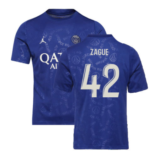 2024-2025 PSG Academy Pro Fourth Pre-Match Top (Blue) (Zague 42)