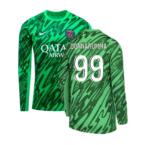 2024-2025 PSG Home Goalkeeper Shirt (Green) (Donnarumma 99)  2024-2025 PSG Home Goalkeeper Shirt (Green) (Donnarumma 99)