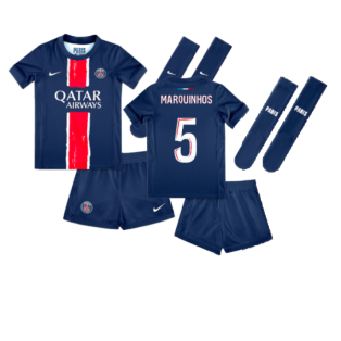 2024-2025 PSG Paris Saint Germain Home Mini Kit (Marquinhos 5)