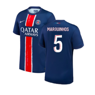 2024-2025 PSG Paris Saint Germain Home Shirt (Kids) (Marquinhos 5)
