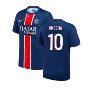 2024-2025 PSG Paris Saint Germain Home Shirt (Kids) (Okocha 10)