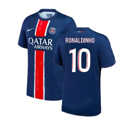 2024-2025 PSG Paris Saint Germain Home Shirt (Kids) (Ronaldinho 10)