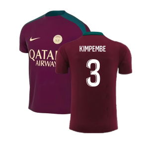 2024-2025 PSG Strike Dri-Fit Training Shirt (Bordeaux) - Kids (Kimpembe 3)