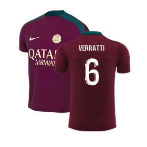 2024-2025 PSG Strike Dri-Fit Training Shirt (Bordeaux) - Kids (Verratti 6)