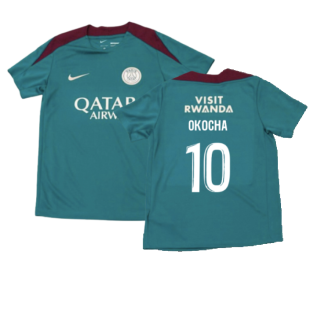 2024-2025 PSG Strike Dri-Fit Training Shirt (Teal) - Kids (Okocha 10)