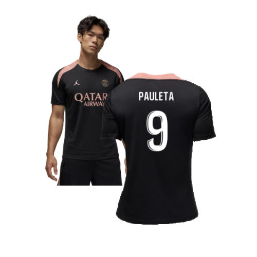 2024-2025 PSG Strike Third Dri-FIT Training Shirt (Black) (Pauleta 9)