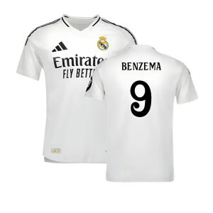 2024-2025 Real Madrid Authentic Home Shirt (Benzema 9)