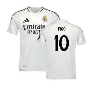 2024-2025 Real Madrid Authentic Home Shirt (Figo 10)