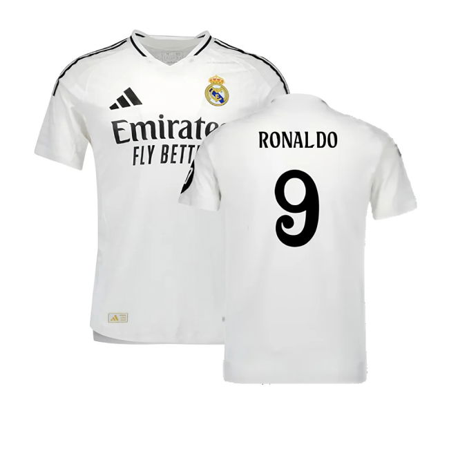 2024-2025 Real Madrid Authentic Home Shirt (Ronaldo 9)