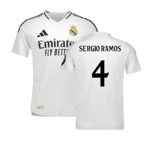 2024-2025 Real Madrid Authentic Home Shirt (Sergio Ramos 4)
