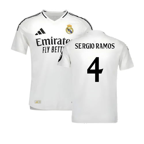 2024-2025 Real Madrid Authentic Home Shirt (Sergio Ramos 4)