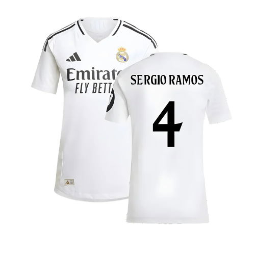 2024-2025 Real Madrid Authentic Home Shirt (Womens) (Sergio Ramos 4)