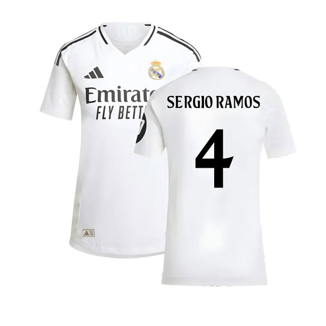 2024-2025 Real Madrid Authentic Home Shirt (Womens) (Sergio Ramos 4)