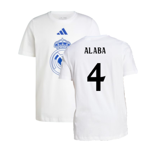 2024-2025 Real Madrid DNA Graphic Tee (White) (Alaba 4)