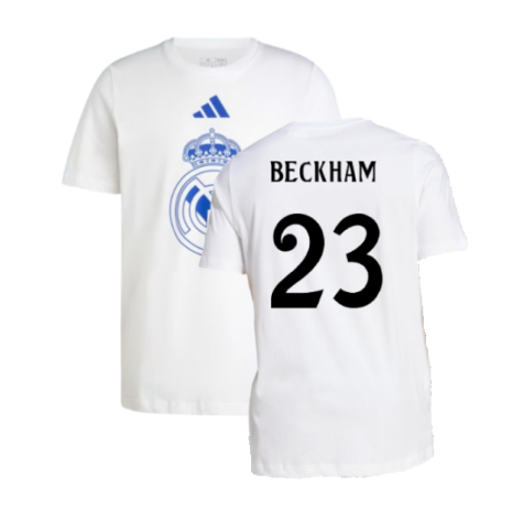 2024-2025 Real Madrid DNA Graphic Tee (White) (Beckham 23)