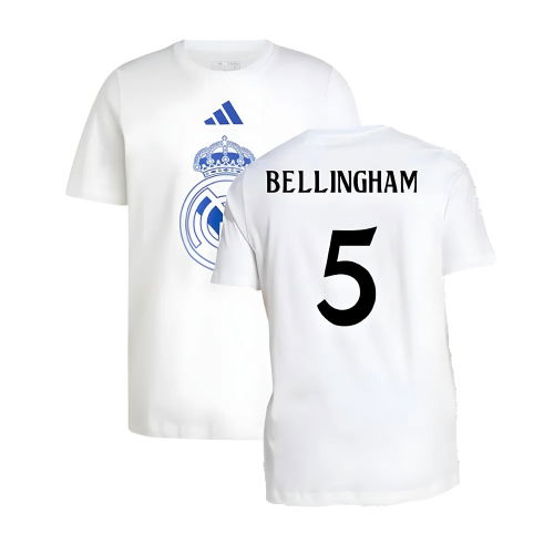 2024-2025 Real Madrid DNA Graphic Tee (White) (Bellingham 5)