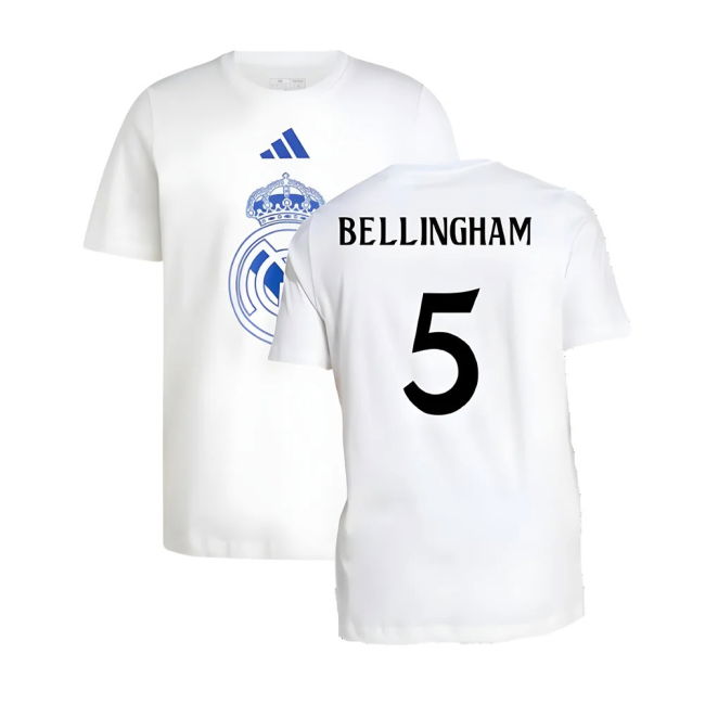 2024-2025 Real Madrid DNA Graphic Tee (White) (Bellingham 5)