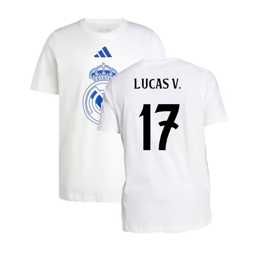 2024-2025 Real Madrid DNA Graphic Tee (White) (Lucas V. 17)