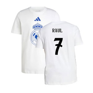 2024-2025 Real Madrid DNA Graphic Tee (White) (Raul 7)