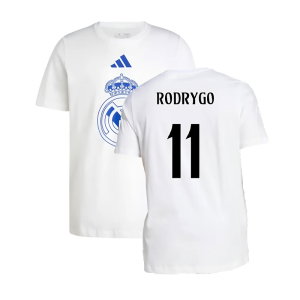 2024-2025 Real Madrid DNA Graphic Tee (White) (Rodrygo 11)