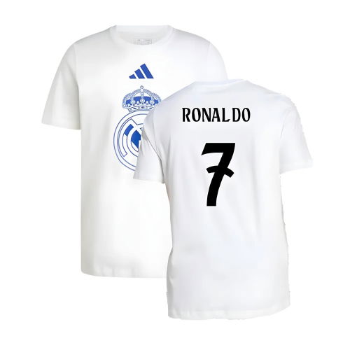 2024-2025 Real Madrid DNA Graphic Tee (White) (Ronaldo 7)