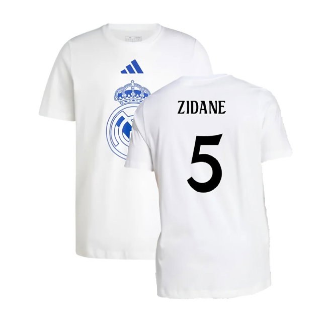 2024-2025 Real Madrid DNA Graphic Tee (White) (Zidane 5)