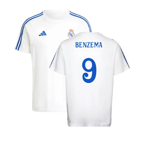 2024-2025 Real Madrid DNA Tee (White) (Benzema 9)