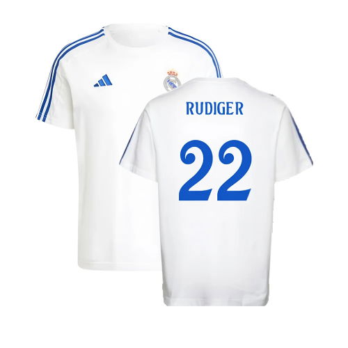 2024-2025 Real Madrid DNA Tee (White) (Rudiger 22)