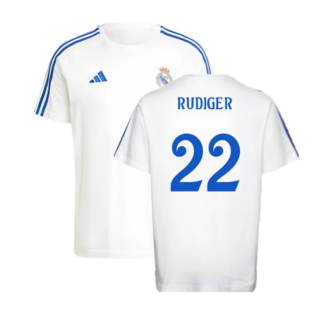 2024-2025 Real Madrid DNA Tee (White) (Rudiger 22)