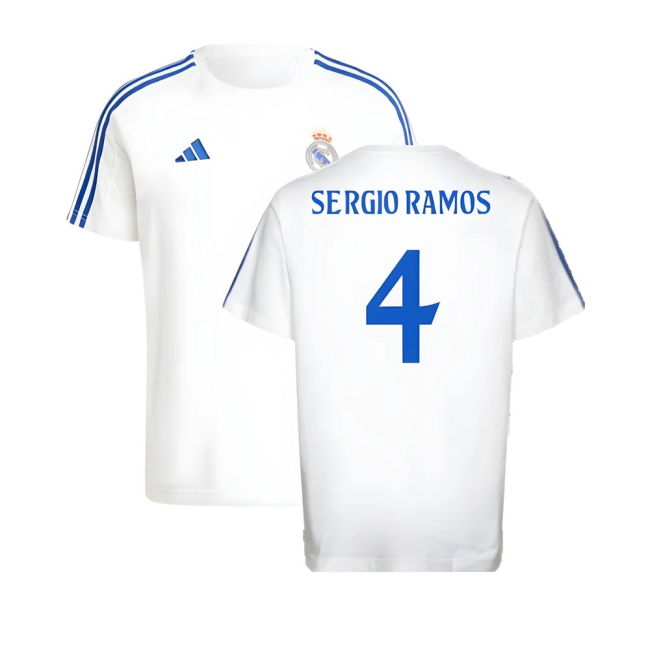 2024-2025 Real Madrid DNA Tee (White) (Sergio Ramos 4)