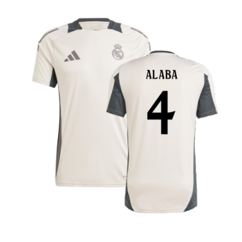 2024-2025 Real Madrid EU Training Jersey (Putty Mauve) (Alaba 4)