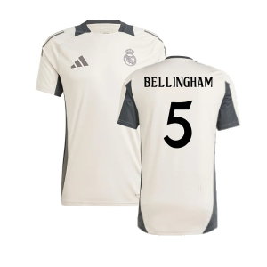 2024-2025 Real Madrid EU Training Jersey (Putty Mauve) (Bellingham 5)