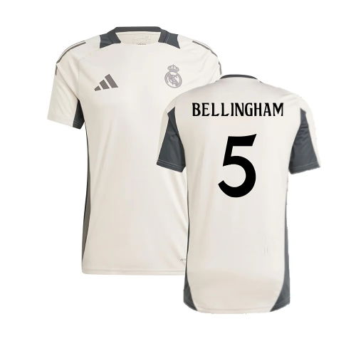 2024-2025 Real Madrid EU Training Jersey (Putty Mauve) (Bellingham 5)