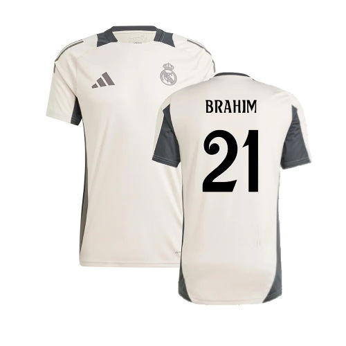 2024-2025 Real Madrid EU Training Jersey (Putty Mauve) (Brahim 21)