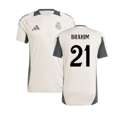 2024-2025 Real Madrid EU Training Jersey (Putty Mauve) (Brahim 21)