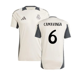 2024-2025 Real Madrid EU Training Jersey (Putty Mauve) (Camavinga 6)