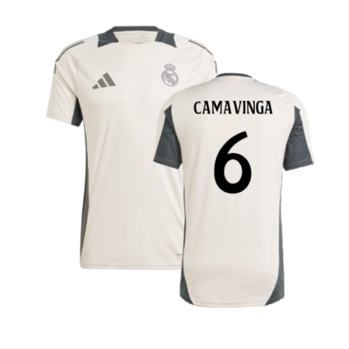 2024-2025 Real Madrid EU Training Jersey (Putty Mauve) (Camavinga 6)