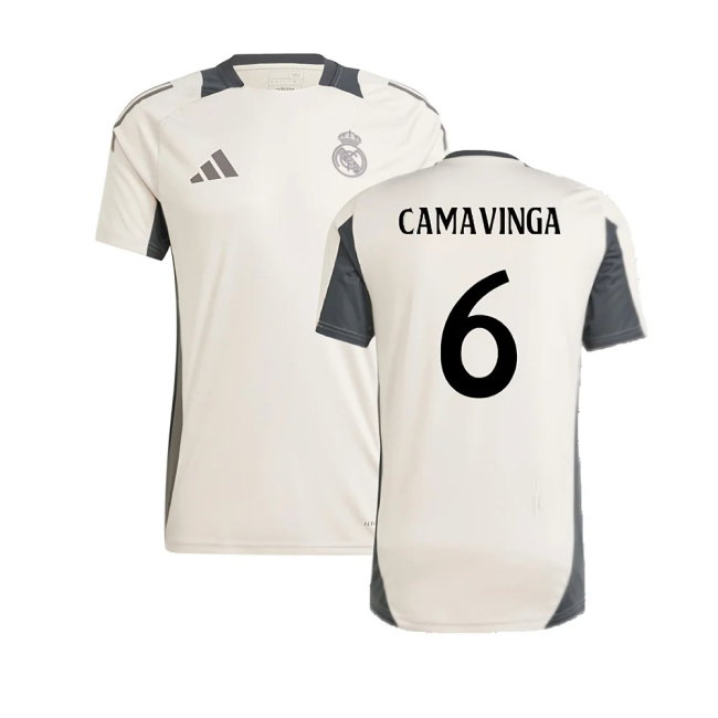 2024-2025 Real Madrid EU Training Jersey (Putty Mauve) (Camavinga 6)