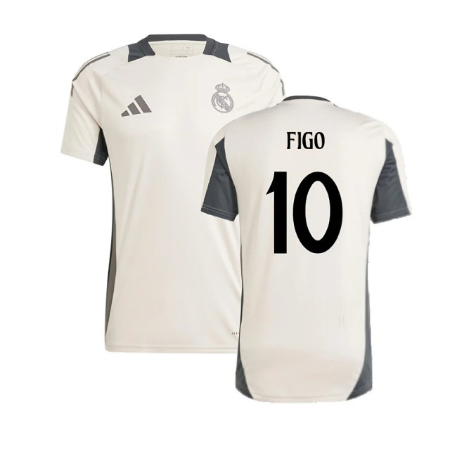 2024-2025 Real Madrid EU Training Jersey (Putty Mauve) (Figo 10)