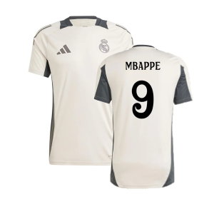 2024-2025 Real Madrid EU Training Jersey (Putty Mauve) (Mbappe 9)