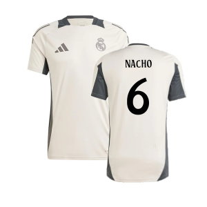 2024-2025 Real Madrid EU Training Jersey (Putty Mauve) (Nacho 6)